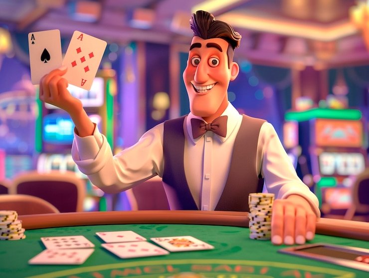 Studio live-dealer poipet menampilkan meja blackjack, roulette, dan Dragon Tiger dengan dealer profesional